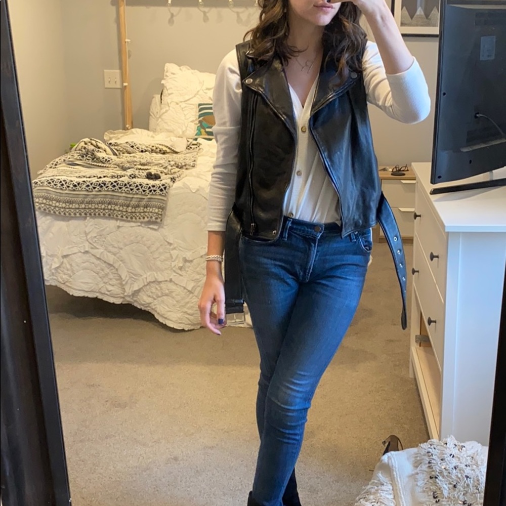 Madewell leather vest